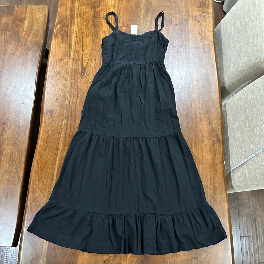 New! Z Supply Ayla Dress Tiered Maxi Summer Linen Blend Size Medium - Picture 2 of 8